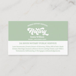 Tarjeta De Visita Elegante ley del agente de firma de notario móvil 