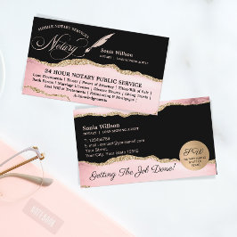 Tarjeta De Visita Elegante ley del agente de firma de notario móvil