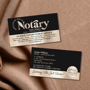 Tarjeta De Visita Elegante ley del agente de firma de notario móvil