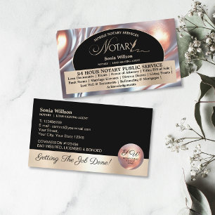 Tarjeta De Visita Elegante ley del agente de firma de notario móvil