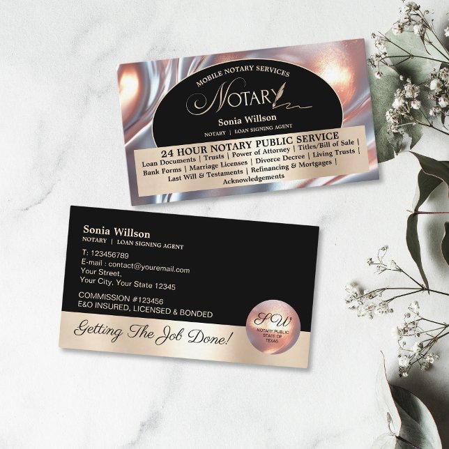 Tarjeta De Visita Elegante ley del agente de firma de notario móvil  (Subido por el creador)