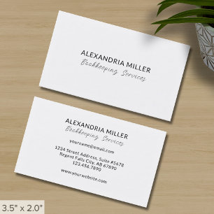 Tarjeta De Visita Elegante librería Minimalista