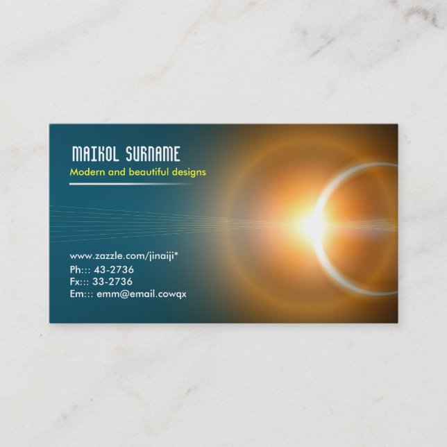 tarjeta de visita elegante ligera (Anverso)