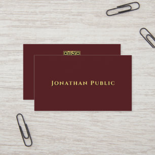 Tarjeta De Visita Elegante Limpiar plantilla Faux Gold Texto QR Códi