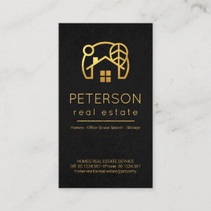 Tarjeta De Visita Elegante Línea de Oro de Textura Grunge Negra