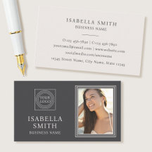 Elegante logo de foto personalizado profesional be