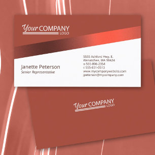 Tarjeta De Visita Elegante logo De La Compañía Borgoña, Rojo De Arro