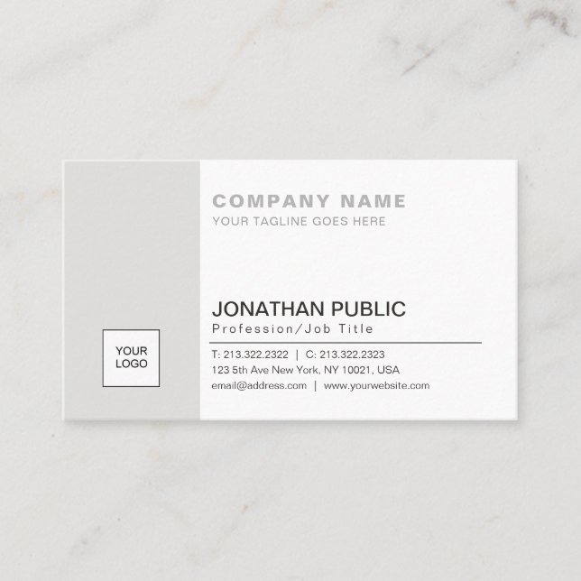 Tarjeta De Visita Elegante logo profesional corporativo moderno (Anverso)