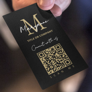 Tarjeta De Visita Elegante logotipo comercial de código QR