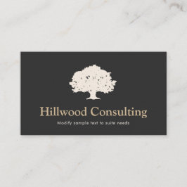 Tarjeta De Visita Elegante Logotipo de árbol profesional