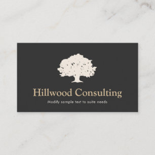 Tarjeta De Visita Elegante Logotipo de árbol profesional