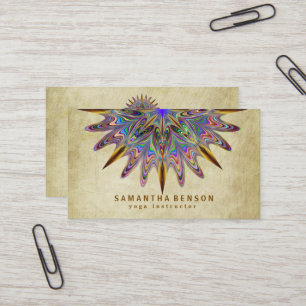 Tarjeta De Visita Elegante logotipo de flor de loto en acuarela para