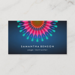 Tarjeta De Visita Elegante logotipo de flor de loto Yoga