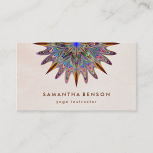 Tarjeta De Visita Elegante logotipo de flor de loto Yoga