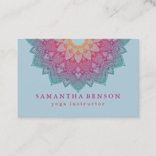 Tarjeta De Visita Elegante Logotipo de Flor Lotus Yoga