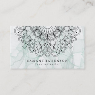 Tarjeta De Visita Elegante Logotipo de Flor Lotus Yoga