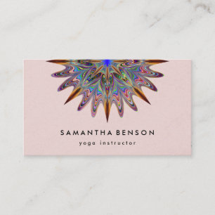 Tarjeta De Visita Elegante Logotipo de Flor Lotus Yoga