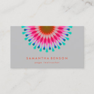 Tarjeta De Visita Elegante Logotipo de Flor Lotus Yoga