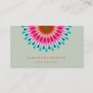 Tarjeta De Visita Elegante Logotipo de Flor Lotus Yoga