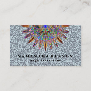 Tarjeta De Visita Elegante Logotipo de Flor Lotus Yoga