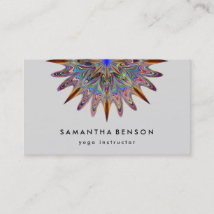 Tarjeta De Visita Elegante Logotipo de Flor Lotus Yoga