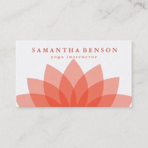 Tarjeta De Visita Elegante Logotipo de Flor Lotus Yoga