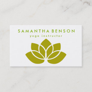 Tarjeta De Visita Elegante Logotipo de Flor Lotus Yoga