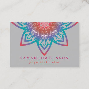 Tarjeta De Visita Elegante Logotipo de Flor Lotus Yoga