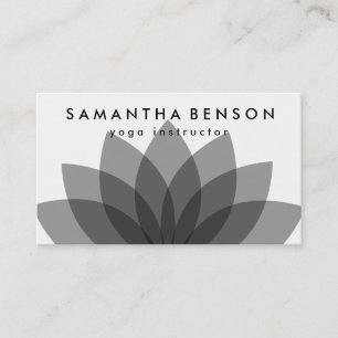 Tarjeta De Visita Elegante Logotipo de Flor Lotus Yoga