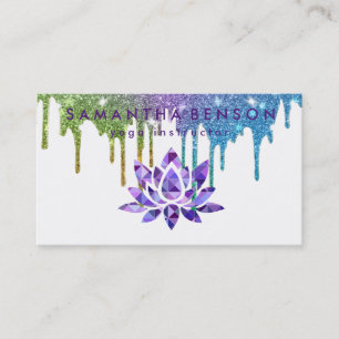 Tarjeta De Visita Elegante Logotipo de Flor Lotus Yoga