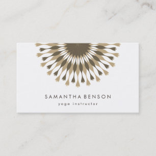 Tarjeta De Visita Elegante Logotipo de Flor Lotus Yoga