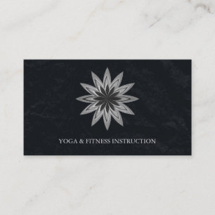 Tarjeta De Visita Elegante Logotipo de Flor Lotus Yoga