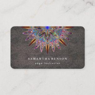 Tarjeta De Visita Elegante Logotipo de flores Lotus Madera de yoga