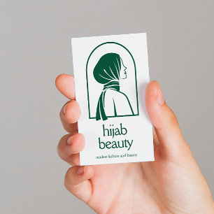Tarjeta De Visita Elegante logotipo de hiyab islámico Minimalista