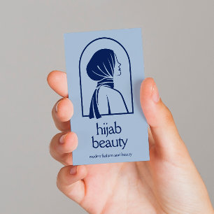 Tarjeta De Visita Elegante logotipo de hiyab islámico Minimalista
