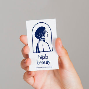 Tarjeta De Visita Elegante logotipo de hiyab islámico Minimalista