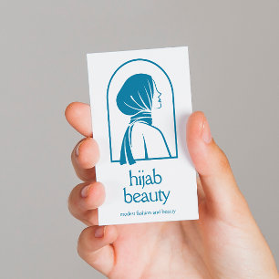 Tarjeta De Visita Elegante logotipo de hiyab islámico Minimalista