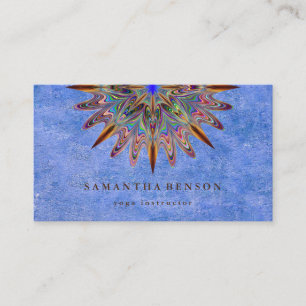 Tarjeta De Visita Elegante logotipo de mandala de flor de loto instr