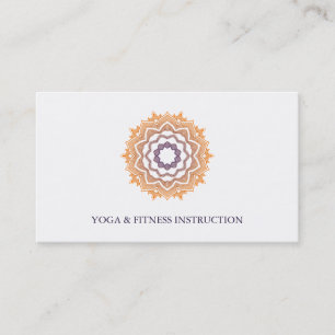 Tarjeta De Visita Elegante Logotipo de manjala con flores de Lotus Y