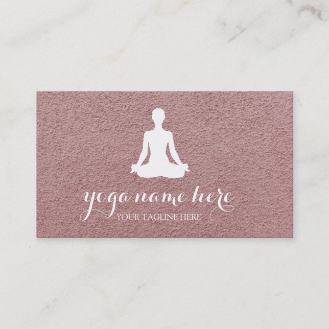 Tarjeta De Visita Elegante Logotipo de Meditación Om Yoga (Anverso)