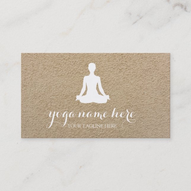 Tarjeta De Visita Elegante Logotipo de Meditación Om Yoga (Anverso)