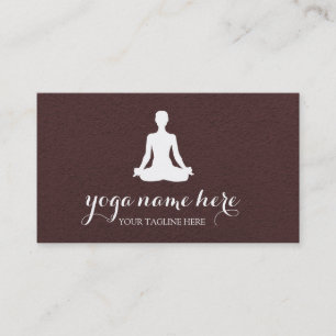 Tarjeta De Visita Elegante Logotipo de Meditación Om Yoga
