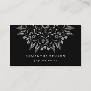 Tarjeta De Visita Elegante Logotipo Gold Lotus Yoga Meditation Welln