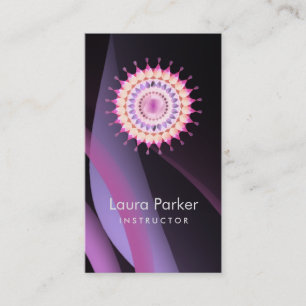 Tarjeta De Visita Elegante Logotipo Lotus Sencillo sanación de la sa