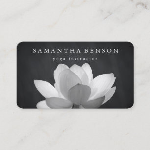 Tarjeta De Visita Elegante logotipo negro y blanco de las flores Lot