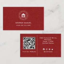 Tarjeta De Visita Elegante Logotipo Personalizado Minimalista Simple