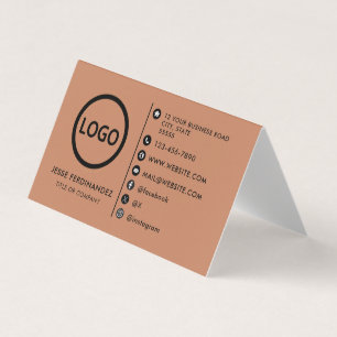 Tarjeta De Visita Elegante Logotipo Personalizado Moderno Minimalist