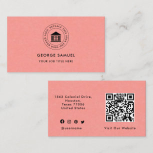 Tarjeta De Visita Elegante logotipo Personalizado moderno Minimalist