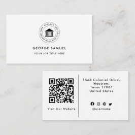 Tarjeta De Visita Elegante logotipo Personalizado moderno Minimalist