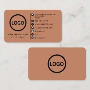 Tarjeta De Visita Elegante Logotipo Personalizado Moderno Minimalist